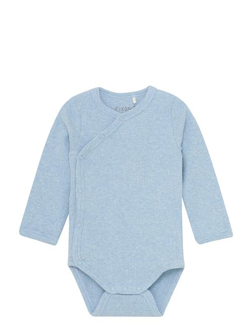 Wrap Body Ls Mélange Rib Fixoni Blue