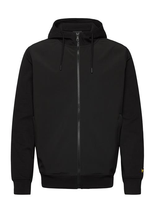 Softshell Hybrid Zip Through Hoodie Lyle & Scott Black