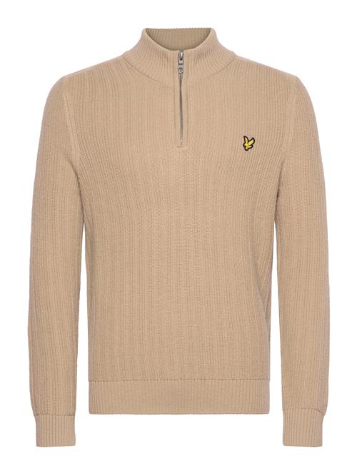 Ribbed Quarter Zip Jumper Lyle & Scott Beige