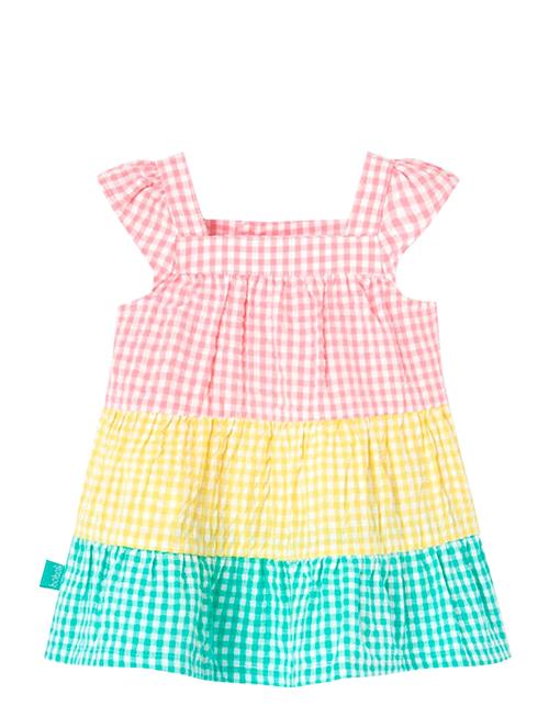 Poplin Dress Check Boboli Pink