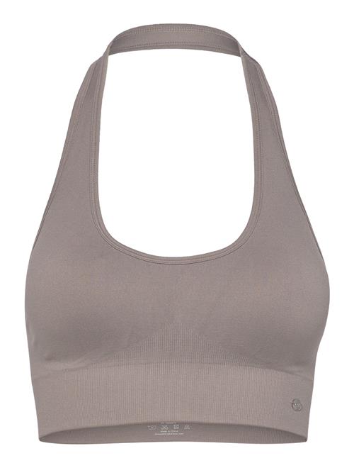 Seamless Halter Neck Bra Drop Of Mindfulness Brown