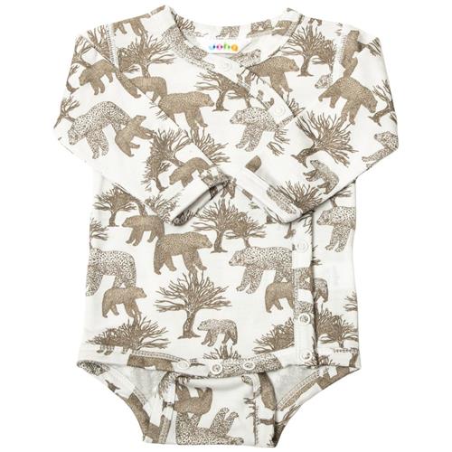 Joha Mønstret Babybody Cremefarvet |  | 50 cm