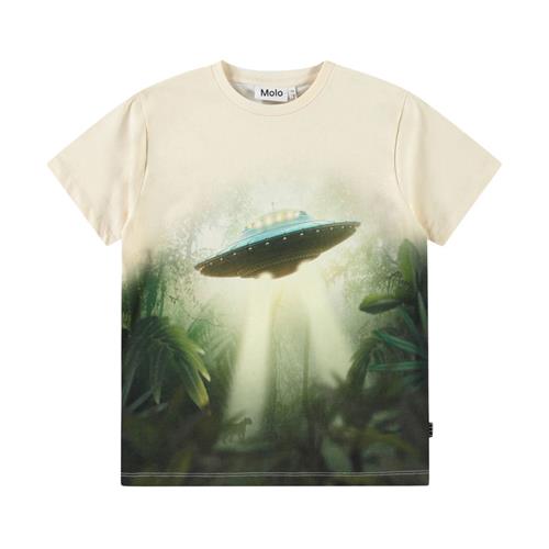 Molo Riley Short Sleeve T-Shirt Ufo Jungle | Beige | 164 cm