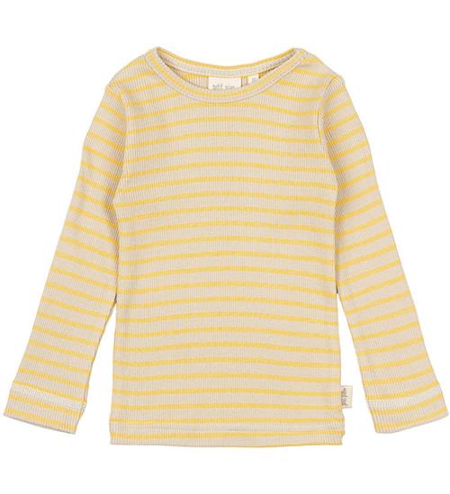 Petit Piao Bluse - Rib - Modal - Yellow Sun/Dark Off White