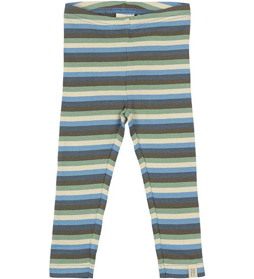 Petit Piao Leggings - Rib - Modal - Allure Blue Multi Stripe