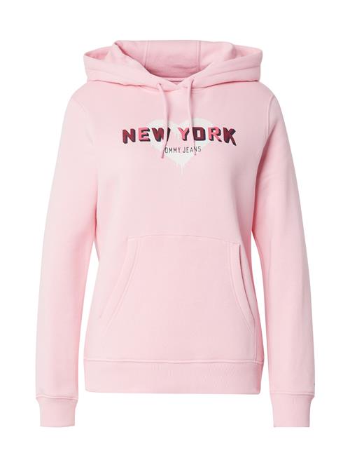 Se Tommy Jeans Sweatshirt 'NYC'  lyserød / burgunder / pastelrød / hvid ved About You