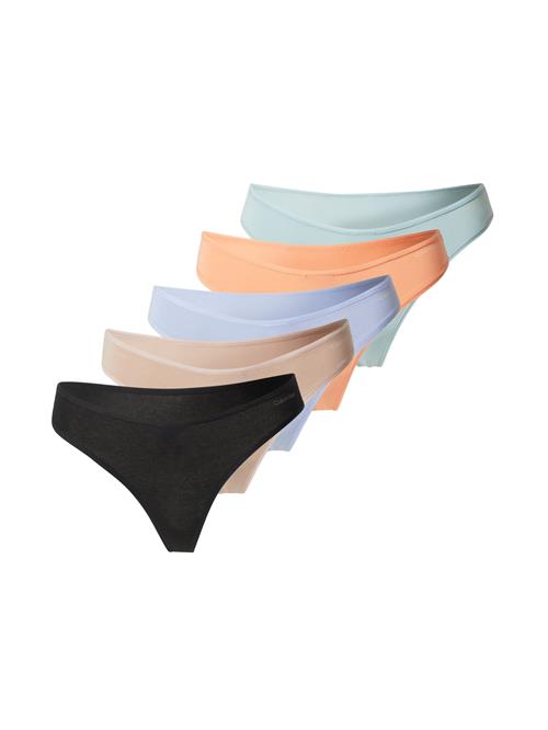 Calvin Klein String 'Ideal Cotton'  beige / lyseblå / mint / orange / sort