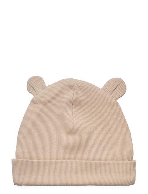 Cap W Ears Rib Newborn Lindex Beige