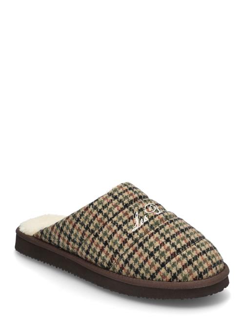 Truman Houndstooth Padded Slipper Les Deux Brown