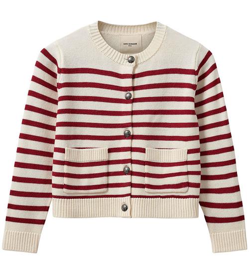 Sofie Schnoor Cardigan - Strik - Off White/RÃ¸d