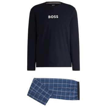 BOSS Easy Long Night Set Blå bomuld Medium Herre