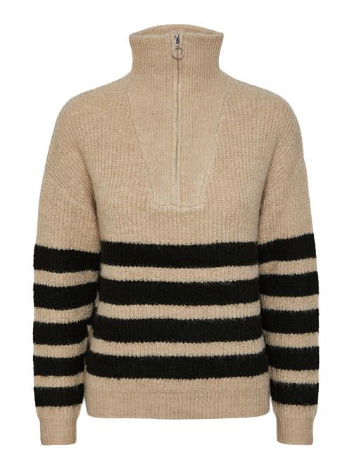 PIECES Pullover 'PCBrooks'  mørkebeige / sort