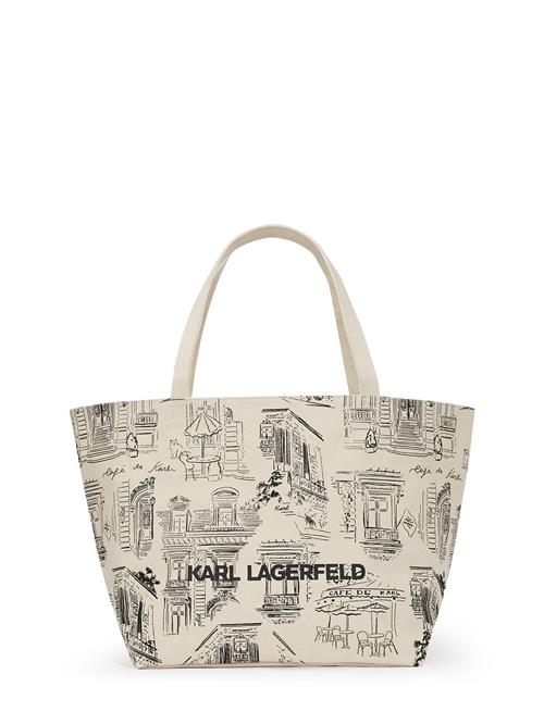 Karl Lagerfeld Shopper 'KL x Jorge Parra'  beige / sort