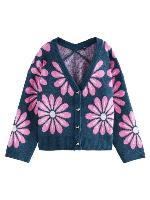 Next Cardigan  navy / lys pink / offwhite