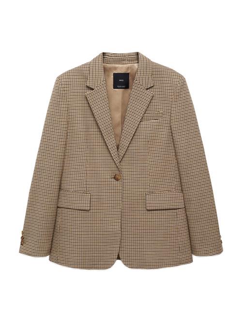 MANGO Blazer 'CHARLOTA'  beige / brun / mørkebrun