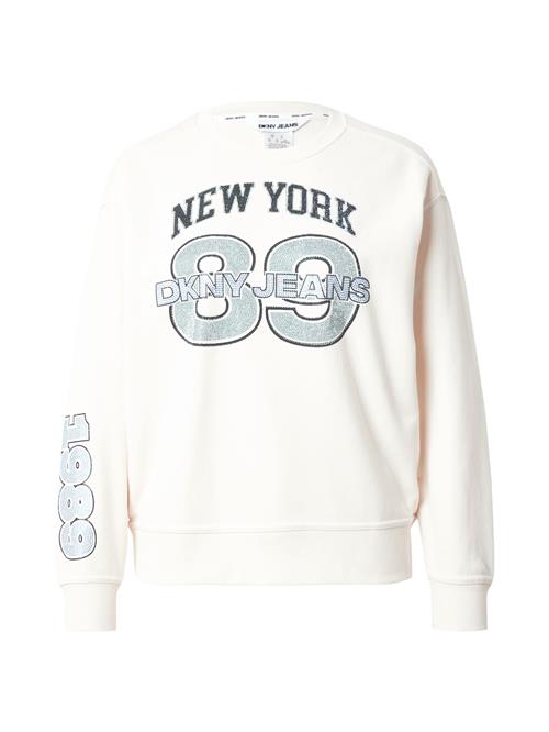 DKNY Sweatshirt  dueblå / pastelgul / sort / sølv