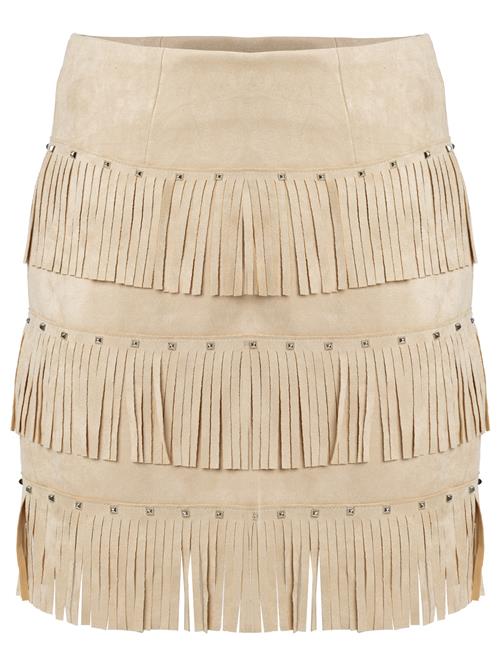 Influencer Nederdel ' Fringed Skirt '  beige