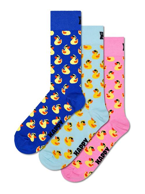 Happy Socks Sokker 'Rubber Duck'  blå / lyseblå / gul / lys pink