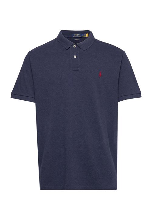 Custom Slim Fit Mesh Polo Shirt Polo Ralph Lauren Blue