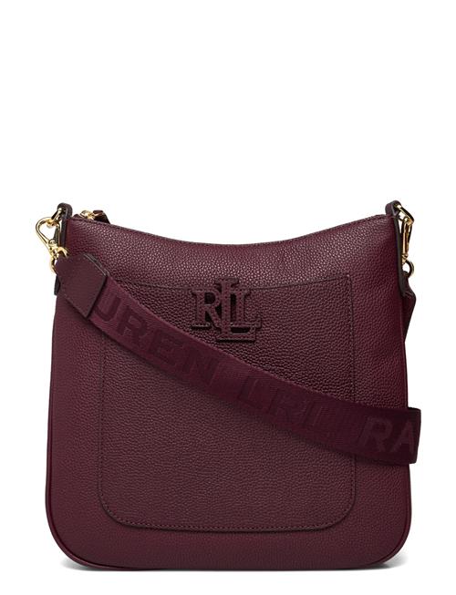 Pebbled Leather Large Cameryn Crossbody Lauren Ralph Lauren Burgundy