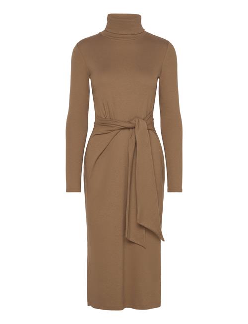 Tie-Front Turtleneck Dress Lauren Ralph Lauren Brown