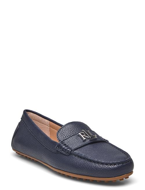 Barnsbury Pebbled Leather Driver Lauren Ralph Lauren Navy