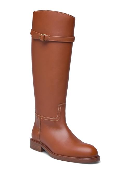 Calfskin Tall Riding Boot Polo Ralph Lauren Brown