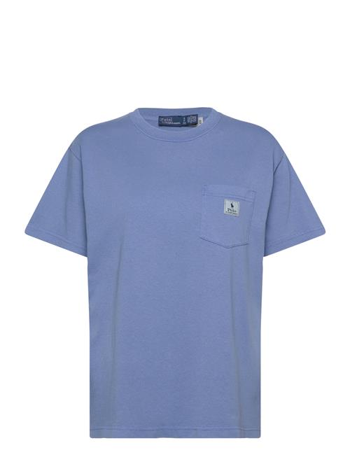 Logo Cotton Jersey Pocket Tee Polo Ralph Lauren Blue