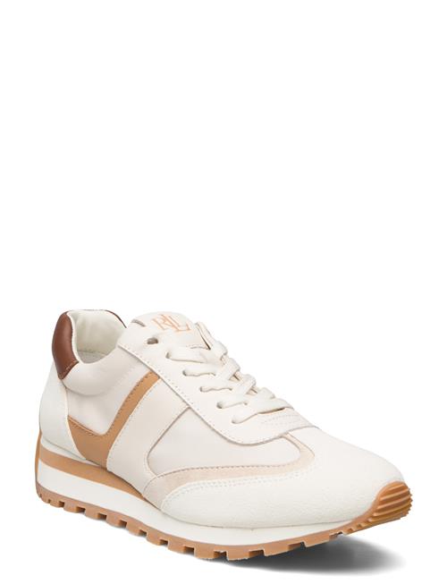 Dani Suede & Leather Sneaker Lauren Ralph Lauren Cream