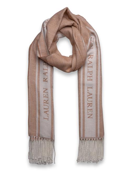 Two-T Logo Jacquard Scarf Lauren Ralph Lauren Beige