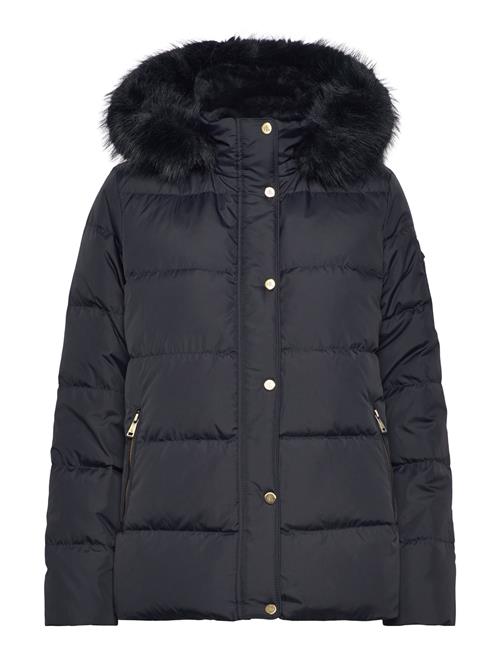 Faux-Fur-Trim Hooded Down Coat Lauren Ralph Lauren Navy