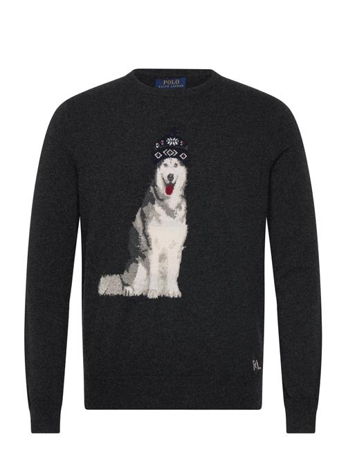 Dog-Intarsia Cashmere Sweater Polo Ralph Lauren Black