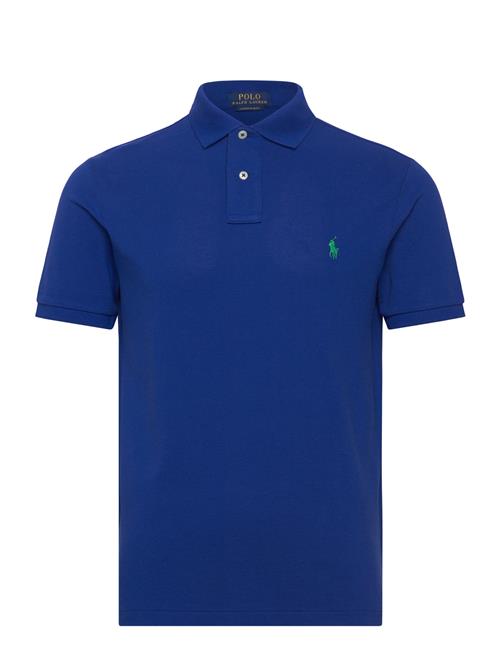 Custom Slim Fit Mesh Polo Shirt Polo Ralph Lauren Blue