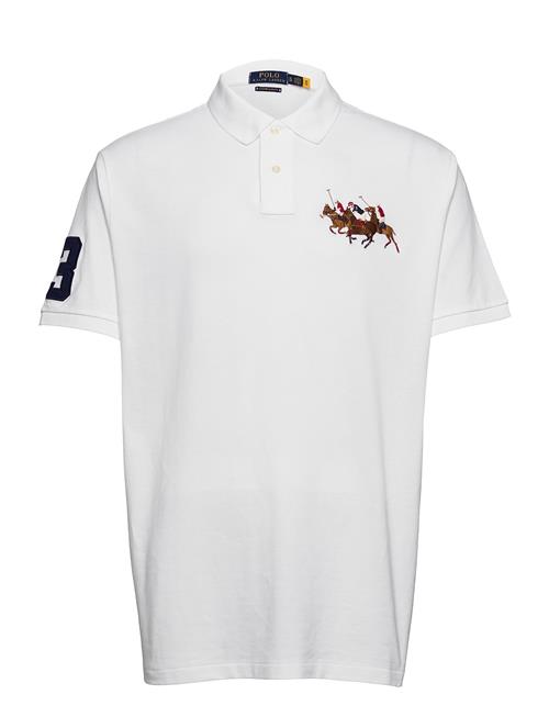 Custom Slim Fit Triple-Pony Polo Shirt Polo Ralph Lauren White