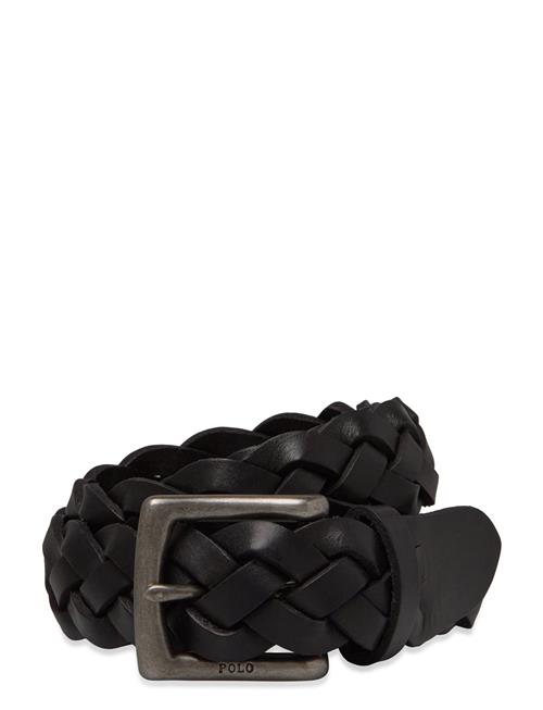 Braided Calfskin Belt Polo Ralph Lauren Black