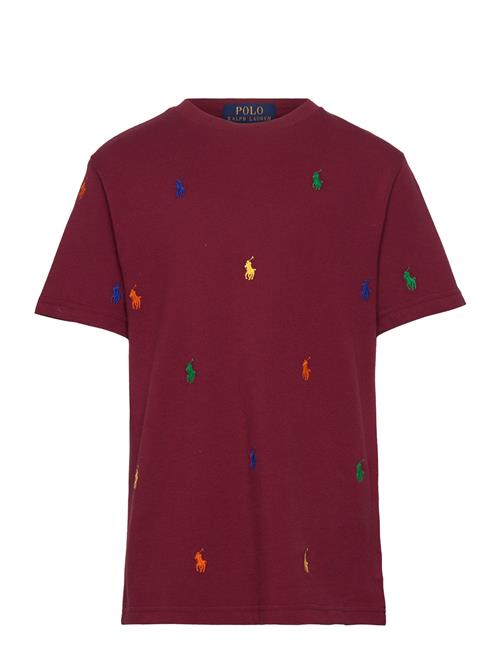 Polo Pony Cotton Mesh Tee Ralph Lauren Kids Burgundy