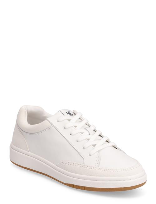 Hailey Leather & Suede Sneaker Lauren Ralph Lauren White