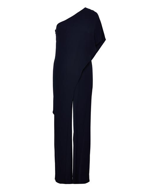 Cape Georgette -Shoulder Jumpsuit Lauren Ralph Lauren Navy