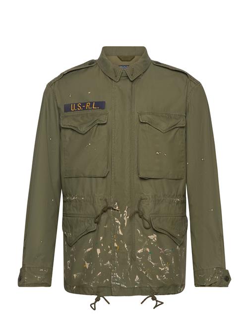 Paint-Splatter Twill Field Jacket Polo Ralph Lauren Khaki