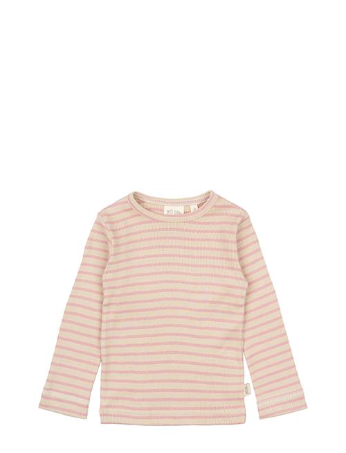 T-Shirt L/S Modal Striped Petit Piao Pink