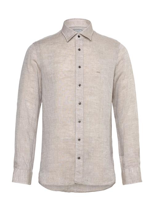 Linen Slim Fit Shirt Michael Kors Beige