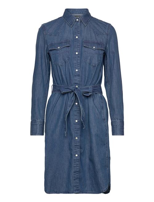 Belted Denim Shirtdress Lauren Ralph Lauren Blue