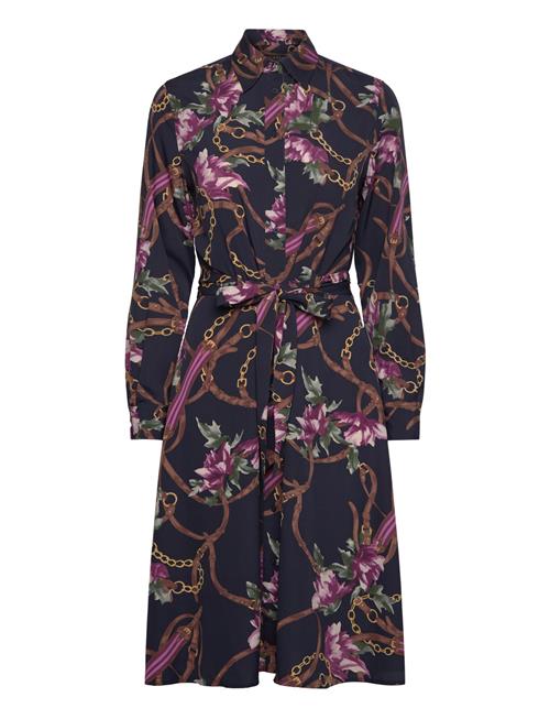 Print Crepe Shirtdress Lauren Ralph Lauren Black