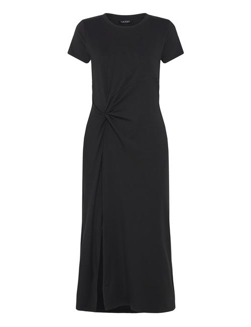 Jersey Twist-Front Midi Dress Lauren Ralph Lauren Black