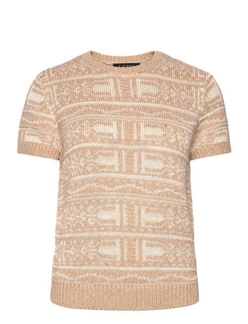 Geo-Motif Short-Sleeve Sweater Lauren Ralph Lauren Beige