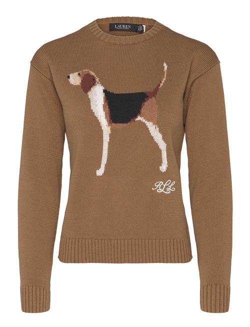 Intarsia-Knit Beagle Cotton Sweater Lauren Ralph Lauren Khaki