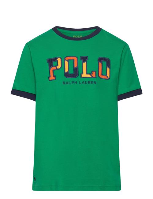 Corduroy-Logo Cotton Jersey Tee Ralph Lauren Kids Green