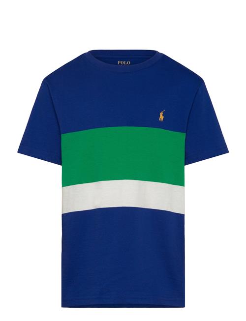 Striped Cotton Jersey Tee Ralph Lauren Kids Blue