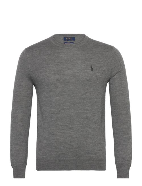 Slim Fit Washable Wool Crewneck Sweater Polo Ralph Lauren Grey