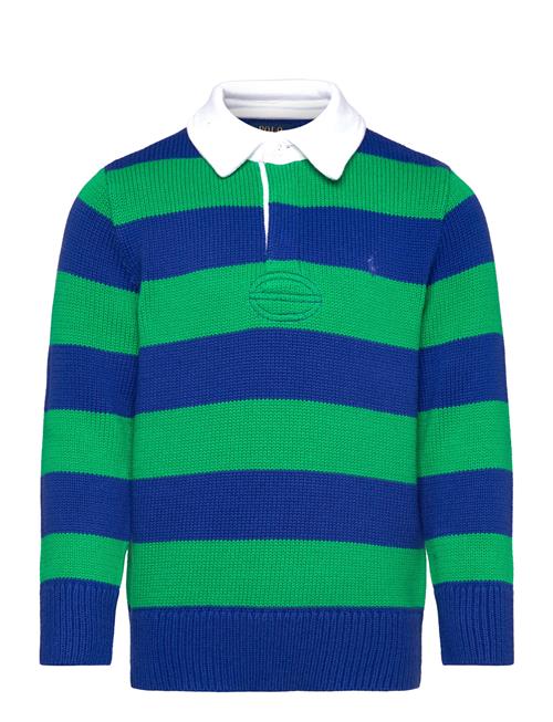 Striped Cotton Rugby Sweater Ralph Lauren Kids Blue